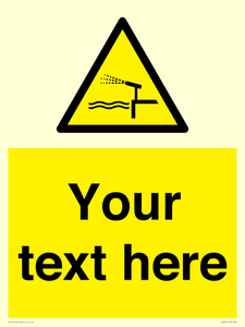 Custom warning water cannon